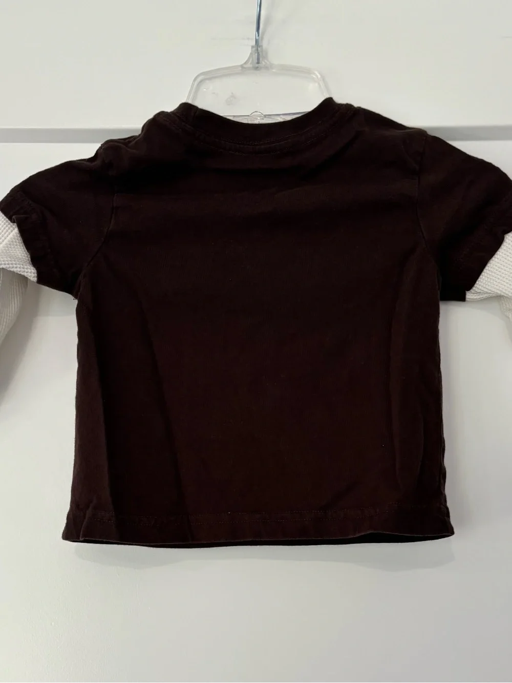 Gymboree Fox Applicae Brown Thermal Long Sleeve Shirt 12/18